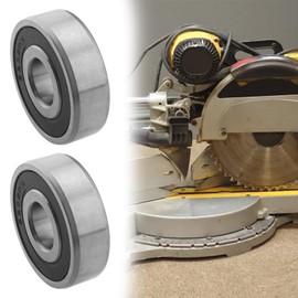 The Lord of the Tools 2Pcs Ball Bearing Replacement 605040-32 N127530 6302-2RS Compatible with DeWalt DW708 DW716 DW708 DW708-B2 Deep Groove Bearings 15x42x13mm