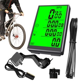 Road Bike Computer | Accurate Biking Speedometer - Waterproof Wired Bike Computer for Commuting, Touring, Mountain, Exercise, Training, Outdoors