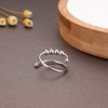 Kakonia 925 Sterling Silver Anxiety Rings for Women Adjustable Open