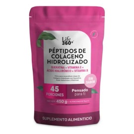 Péptidos de Colágeno Hidrolizado En Polvo Alta Pureza Sin Sabor 45 Porciones | LIFE360+