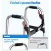HOMLAND Walkers for Seniors, 2-Button Folding Walkers with Wheels, Lightweight