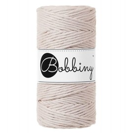 Bobbiny Regular 3mm Single Ply Macrame Cord (Nude) 100m
