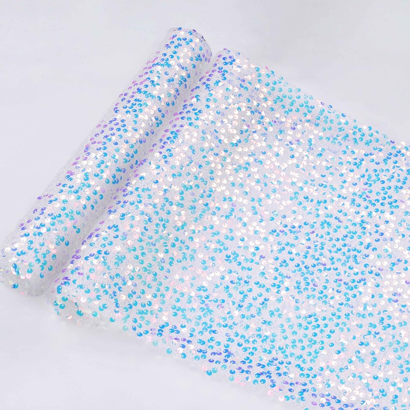 MoKoHouse White Table Runner for Mermaid Party Decoration - 4