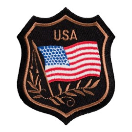 PatchStop - World's Largest Patch Store American Flag USA Crest Patch, U.S. Flag Patches