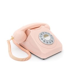 GPO Retro GPO746DPBPN 746 Desktop Push Button Telephone - Carnation Pink