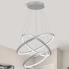 ROYAL PEARL Modern LED Chandelier Room Decor 3 Ring Circular
