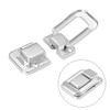 sourcing map 2 Pcs 38mm Retro Silver Tone Decorative Clasp