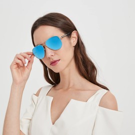 Lasiyanor Lightweight Avaitor Sunglasses for Men and Women Pilot Classic Design TR90 Metal Frame Polarized UV400