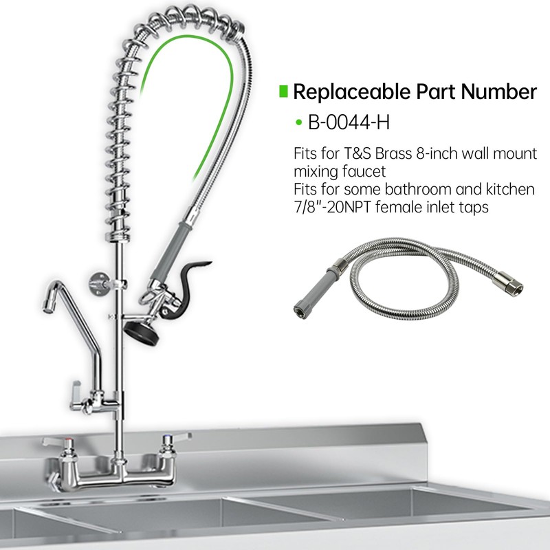 44 inches B-0044-H Pre-Rinse Hose with Heat Resistant Handle Replacement