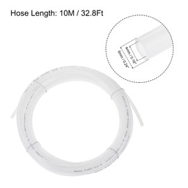sourcing map Pneumatic 6mm OD Nylon Air Hose Tubing Kit 10 Meters White with 8 Pcs Push to Connect Fittings