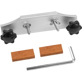 Yootones Aluminium Alloy Guitar Bridge Clamp Set with Cork Gasket L-Wrench Repair Tool Compatible with Classical Acoustic Guitar Accessory Luthier Tools