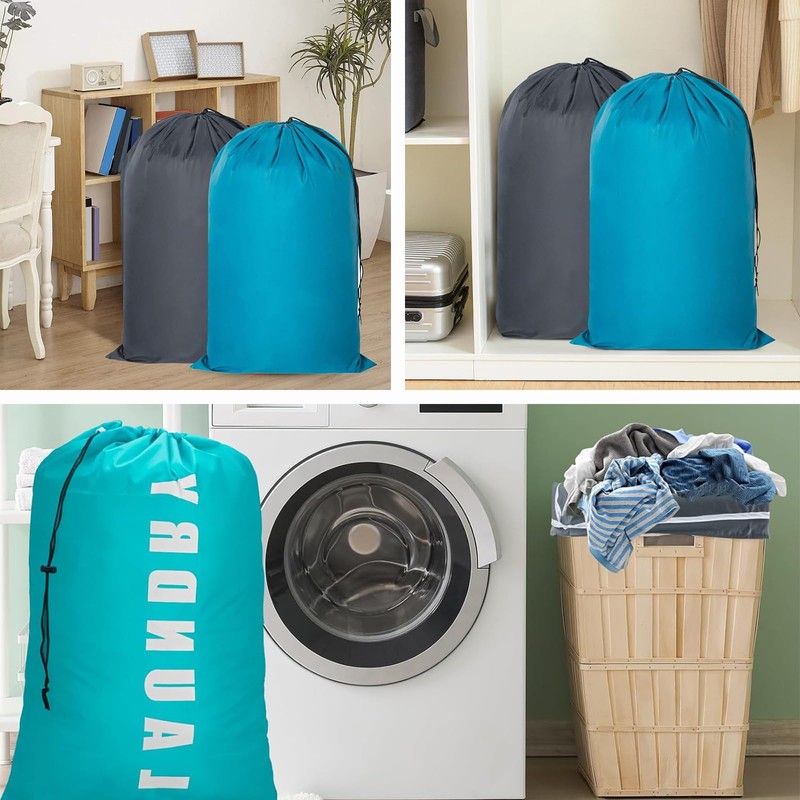 Laundry Bags for Travelling, 2 Pcs Large Laundry Bags, Durable