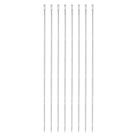 HARFINGTON 8PCS Upholstery Needle Large Eye Extra Long 12in Sewing Needles Straight Hand Needles Easy to Thread Stainless Steel for Furniture Leather