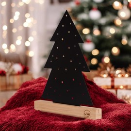 UNUS Bamboo & Metal Christmas Tree Stand, Stylish Christmas Decoration for Table & Windowsill, Gift Idea for Christmas