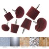 Polishing Brushing Shaped scouring pad Grinding Head - 7 Pcs