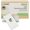 SimuLinen Double Rose Disposable Dinner Napkins with Pocket for Utensils,