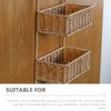 Angoily Woven Wall Mount 2-Tier Storage Sorter Basket with 5