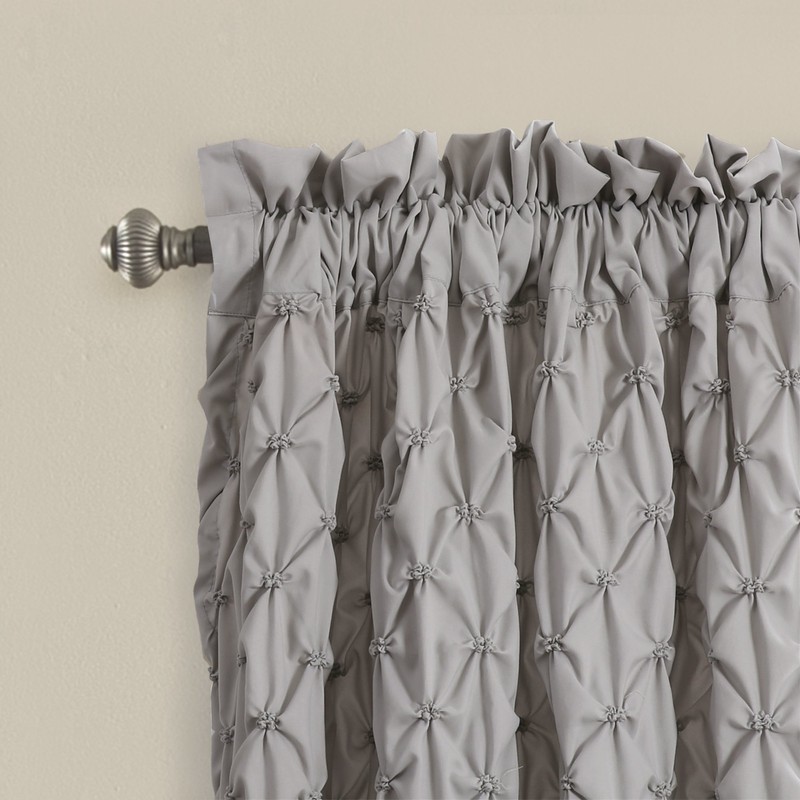 Lush Decor Bayview Curtains - Pintuck Textured Semi Sheer Window