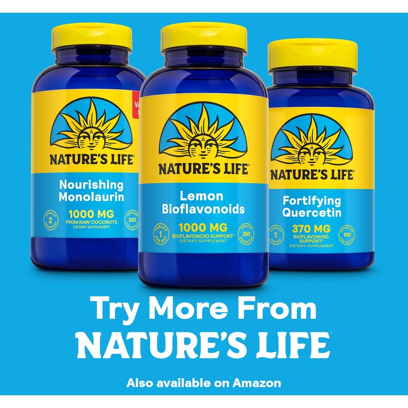 Nature's Life Lemon Bioflavonoids 1000mg - Citrus Bioflavonoids Supplement with