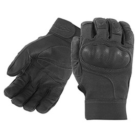 DamascusGear DMZ33 Nitro Cut Resistant Tactical Gloves - Carbon Tek Fiber Knuckles, with Kevlar (Large)