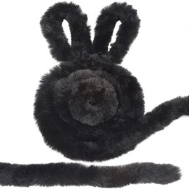 GORGECRAFT 16ft x 5cm Artificial Fluffy Faux Fur Strips Black Faux Fur Trim Ribbon Rabbit Piping Fake Crafts Sewing Trimmings Furry Ribbon for Costume Capes Hats Edging Shoes Embellishment