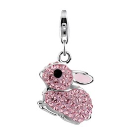 Charm Pendant Bunny Nena Lina in 925er Sterling Silver for Charm Bracelet, Necklace, Earring, Bracelet and Charm Carrier in Many Popular 716243-063
