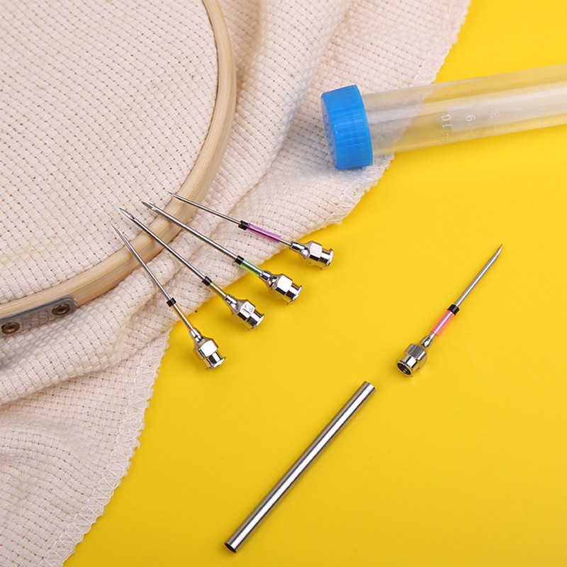 Punch Needle Set Wooden Handle Stainless Steel Ergonomic Easy Operation