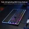 DURGOD TGK021 Mechanical Gaming Keyboard, 104 Keys Wired Keyboard with