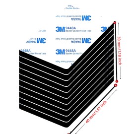 Godmony Double Sided Tape HeavyDuty,Double Sided Tape for Walls,80Pcs Oval 1.57" x 1.18" 2 Sided Sticky Waterproof Pads,Super Strong Removable Double-Sided Foam, Mounting Black Tape for Hanging