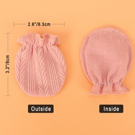 AQOKKA Newborn Baby Mittens No Scratch Cotton Elastic Wrist Gloves Infant Toddler Mittens for Baby Boy Girl 0-6 Months