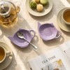 2 Pcs Ceramic Tea Bag Holder Set, Teapot Shaped Tea