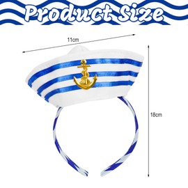 Cadimus Sailor Hat Headband, Sailor Costume Accessories, for Carnival Theme Party