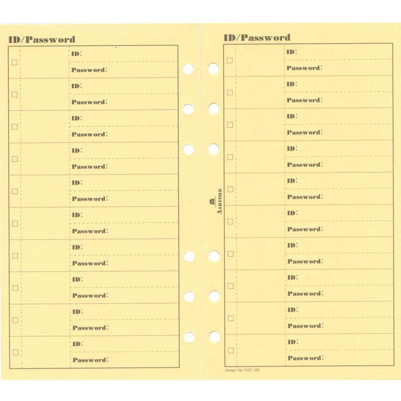 Bible ID/Password (Grace) 5sheets 7537-100