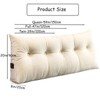 TESICA White Headboard Wedge Pillow Twin Triangular Bed Rest Reading