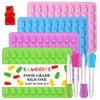 4Pcs Gummy Bear Mold Silicone,SAGOOITS Gummy Candy Molds Chocolate Molds