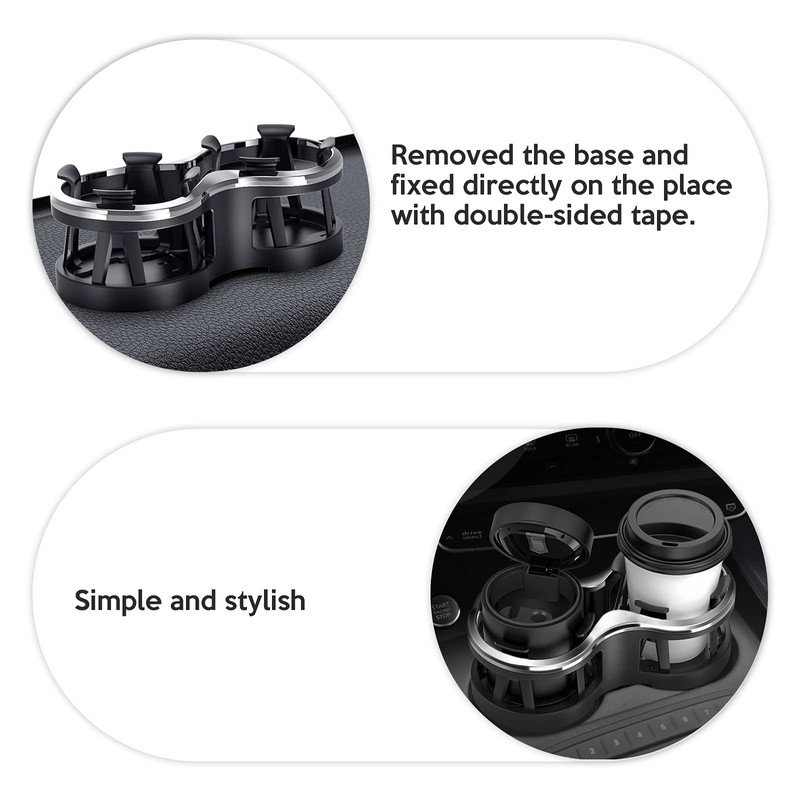Car Cup Holder Expander Adapter WorthPlanet Universal 2 in 1