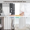 River Dream No Hook Slub Textured Shower Curtain with Snap-in