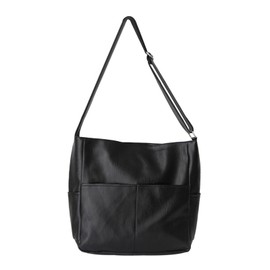 happykau Women's Shoulder Bag, Crossbody Crossbody Bag, For Adults, Cross-body Hanging, Large, Soft Leather, Waterproof, Large Capacity, Lightweight, For Work or School Commutes, A4, Popular,