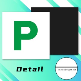 Siliget Magnetic 2 L Plates & 1 P Plate for Car, Magnetic Car Plates for New Drivers, Learner & Passed, 17.8 * 17.8cm Whole-Magnetic Plate - Non Scratch Vehicle Paint (3 pack)
