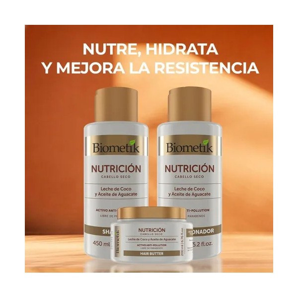 Biometik Kit Nutrición Shampoo + Acondicionador +tratamiento