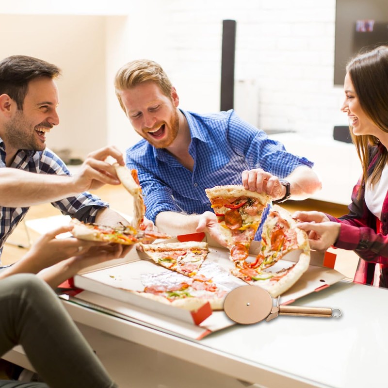 Berglander Pizza Wheel, Rose Gold Titanium Plating Stainless Steel Pizza