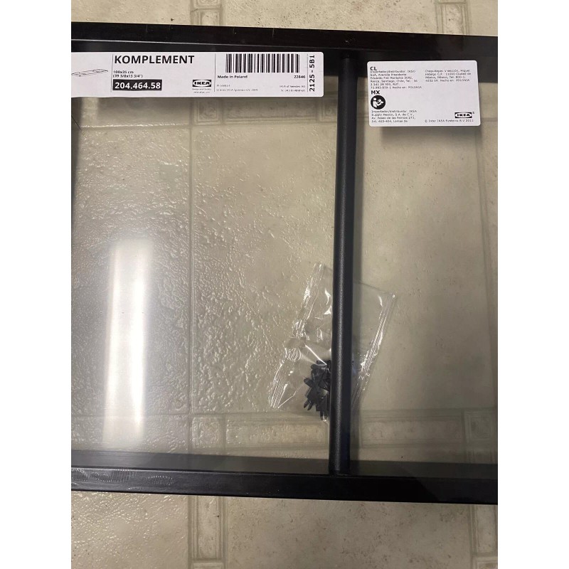IKEA KOMPLEMENT Clothes rail, black-brown 39⅜×13¾" BRAND NEW 204.464.58