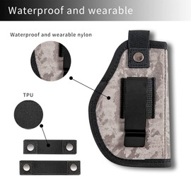 IWB/OWB 9mm Holster, 380 Pistol Holster, Universal Airsoft Left/Right, Holster for Glock 23,26,27,42, M&P Shield(C2)