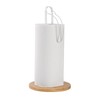 TONLEA White Wooden Paper Towel Holder with Fixation, Paper Towel