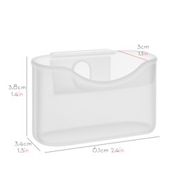 SHIDOW Transparent Paper Clip Holders with Hook Portable Binder Clip Organizers for Office Supplies (4 Pcs)