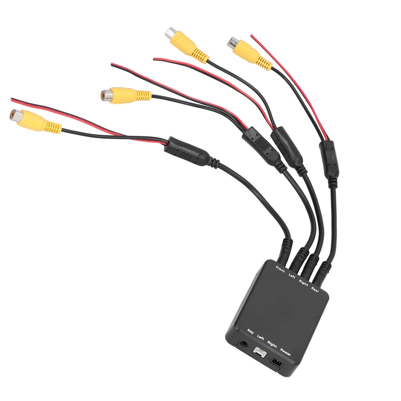 4 Way Car Video Switch 360 Degree Panoramic Rearview Camera