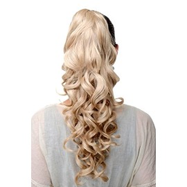 WIG ME UP SA09-202 Hairpiece ponytail extension very long BEAUTIFUL wavy slightly curly curls golden light blond 20inch