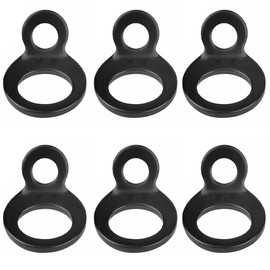 SDTC Tech 2-Pack Tie Down Anchor Hooks Stainless Steel Multi-Purpose Tie-Down Strap Rings for Motorcycle, Dirtbike, Trailer, Truck, Garage, Work Shop, Golf Cart, Fence, Black
