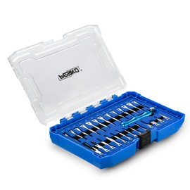 PESIKO 26PCS Professional Terminal Removal Tool Kit, Deutsch Pin Removal Tool, Interchangeable Tip Design, Works with Deutsch, Molex, AMP, Delphi, JST & More Connectors