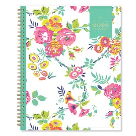 Blue Sky Day Designer 2026 Weekly and Monthly Planner Calendar, January 2026 - December 2026, 8.5" x 11", Clear Pocket Cover, Durable Twin Wire Binding, Includes Storage Pocket, Stickers, Peyton White